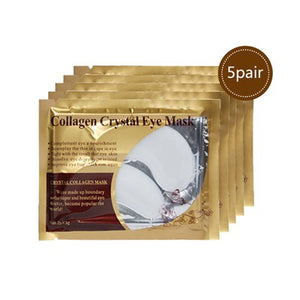 EFERO 5/6/7pairs Black Collagen Crystal Eye Mask Face Mask Gel Eye Patches for Eye Bags Wrinkle Dark Circles Eye Pads Skin Care