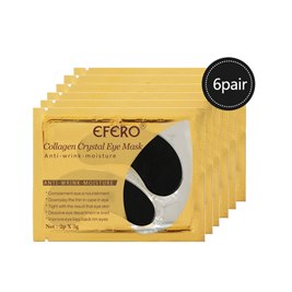 EFERO 5/6/7pairs Black Collagen Crystal Eye Mask Face Mask Gel Eye Patches for Eye Bags Wrinkle Dark Circles Eye Pads Skin Care
