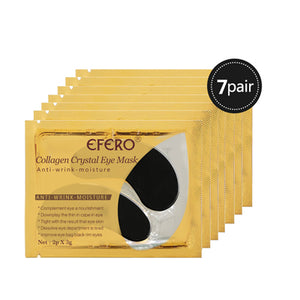 EFERO 5/6/7pairs Black Collagen Crystal Eye Mask Face Mask Gel Eye Patches for Eye Bags Wrinkle Dark Circles Eye Pads Skin Care