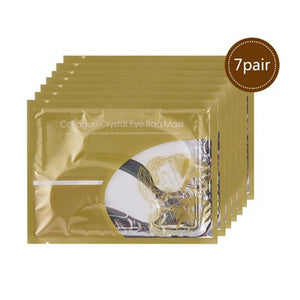 EFERO 5/6/7pairs Black Collagen Crystal Eye Mask Face Mask Gel Eye Patches for Eye Bags Wrinkle Dark Circles Eye Pads Skin Care