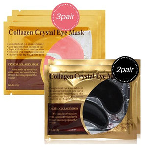 EFERO 5/6/7pairs Black Collagen Crystal Eye Mask Face Mask Gel Eye Patches for Eye Bags Wrinkle Dark Circles Eye Pads Skin Care