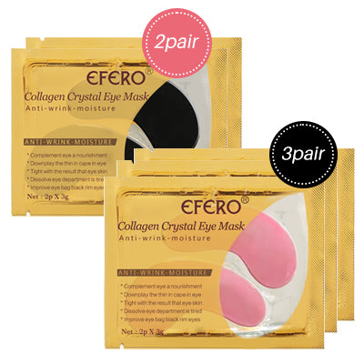 EFERO 5/6/7pairs Black Collagen Crystal Eye Mask Face Mask Gel Eye Patches for Eye Bags Wrinkle Dark Circles Eye Pads Skin Care